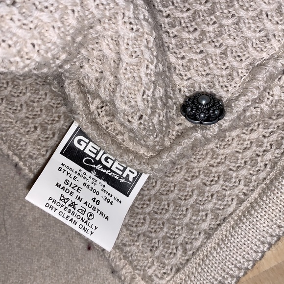 GEIGER Collections Vintage Boiled Wool Button Sweater - Picture 7 of 8